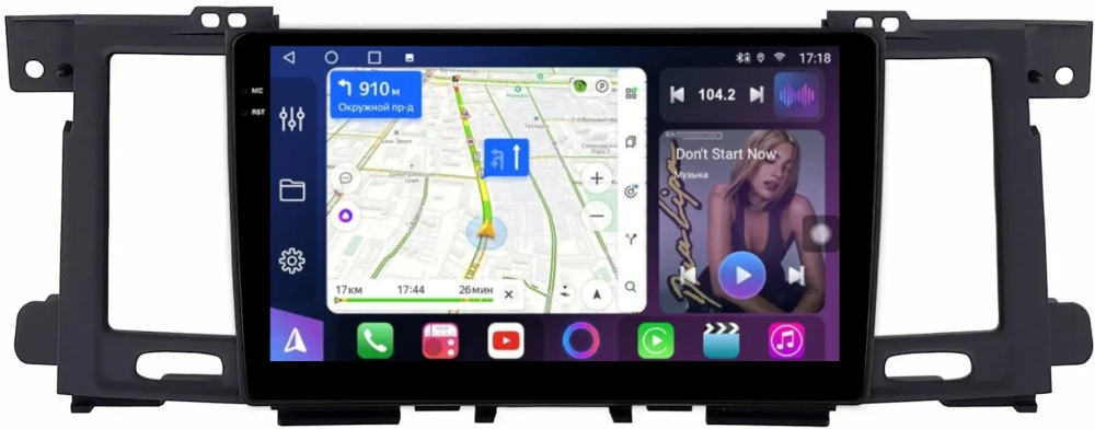 Магнитола Nissan Patrol Y62, Infiniti QX56/QX80 2010-2017 (поддержка Bose, 360 и мониторов, рамка тип 1) - FarCar BM3261M+RZ монитор 9.5" QLED на Android 14, TS10, 4+32Гб, CarPlay, 4G SIM-слот