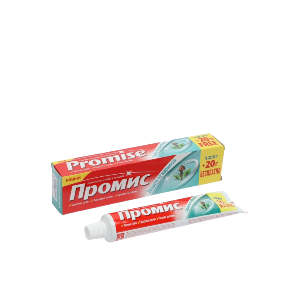Зубная паста Промис с фтором и кальцием 125 гр