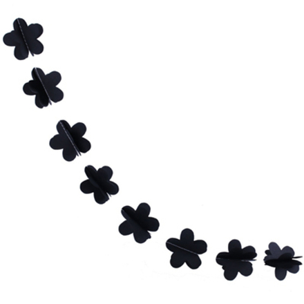 Гирлянда на нитях "Цветочки", Черный, 5,5 см*2,2 м