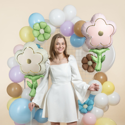 Шар Цветок Кремовый (33''/84 см)