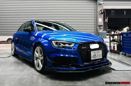 Карбоновая губа переднего бампера для AUDI RS3 2019-2020 Ауди аэродинамический обвес