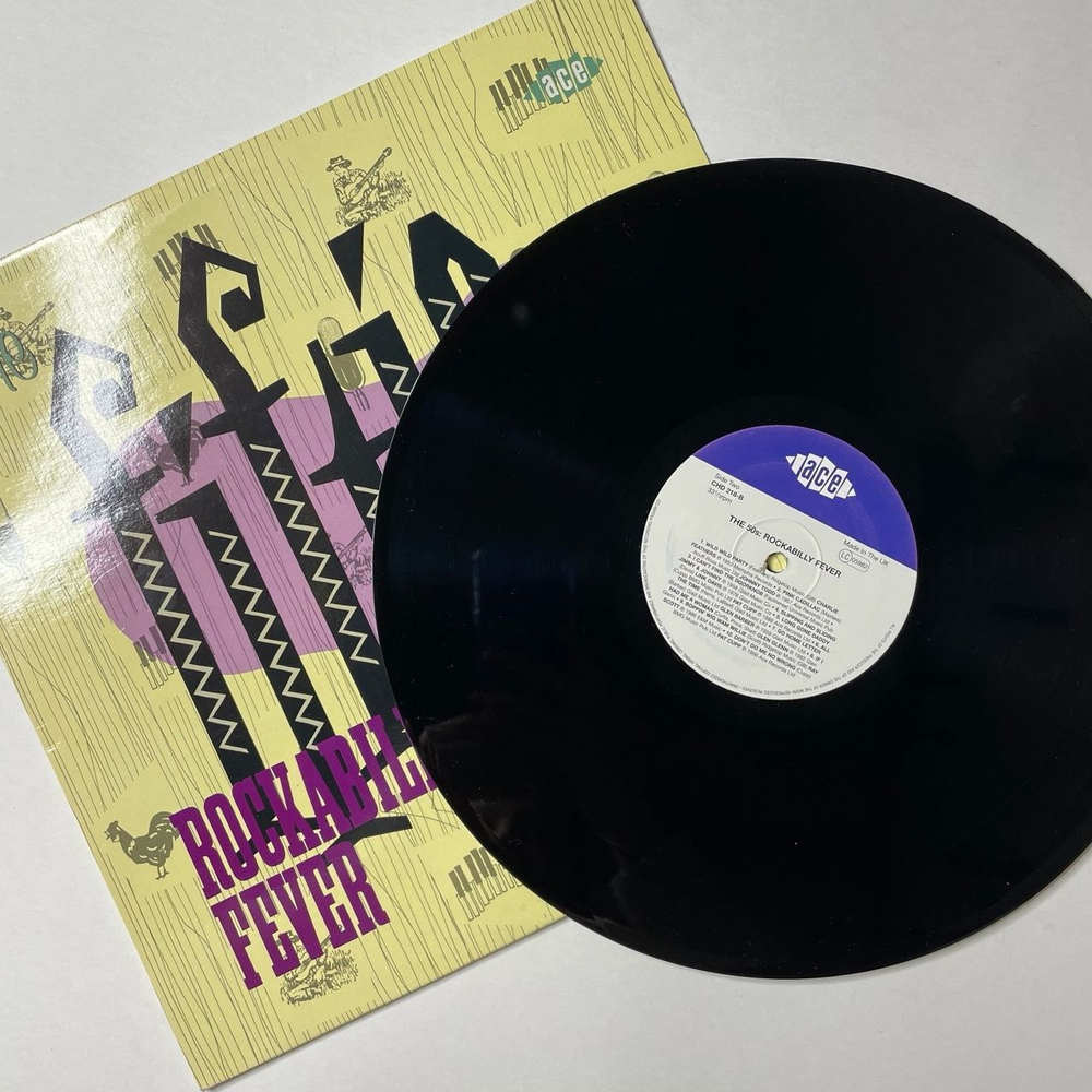Винтажная виниловая пластинка LP The Fifties Rockabilly Fever (UK 1989)