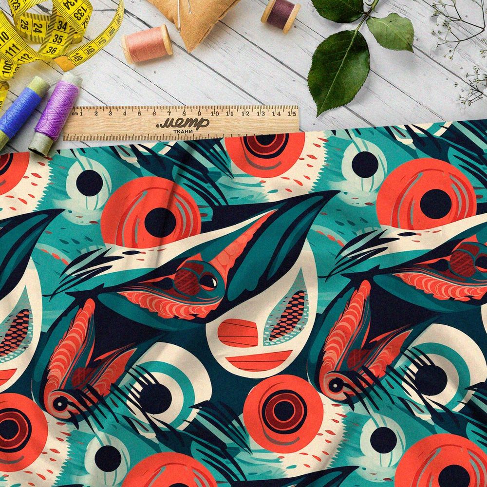 Ткань премиум мембрана эффектный графити