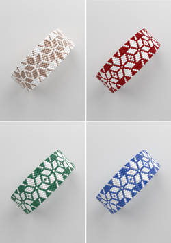 Схема PEYOTE, Схема браслета мозаичное плетение, узор из Miyuki Delica 11/0, файл PDF, №451