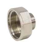 Переход латунь никель Ду 10х8 (3/8"х1/4") ВР/НР VALFEX VF.592.N.038.014
