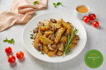 Картофель жареный с белыми грибами | Fried potatoes with porcini mushrooms