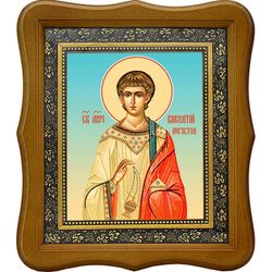 Викентий Августопольский (Сарагосский), Валенсийский мученик, диакон. Икона на холсте.