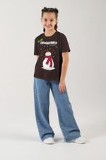 Фуфайка (футболка) для девочки Карнавал-1 Виотекс ШОКОЛАДНЫЙ