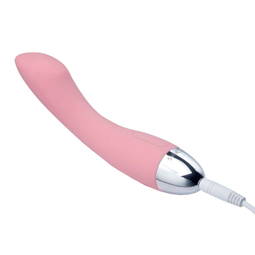 Нежно-розовый изогнутый вибратор 17см для стимуляции зоны G Svakom Amy Firm G-spot Vibrator SUV-02-Pale Pink
