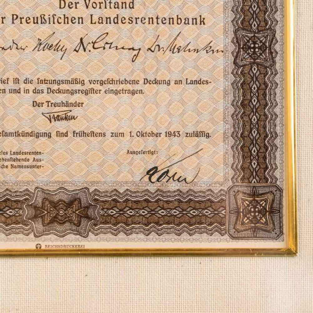 Винтаж: Облигация №03218 / PREUSSISCHE LANDESRENTENBANK