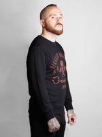 Свитшот Варгградъ мужской чёрный «Siberian hardcore» без начёса