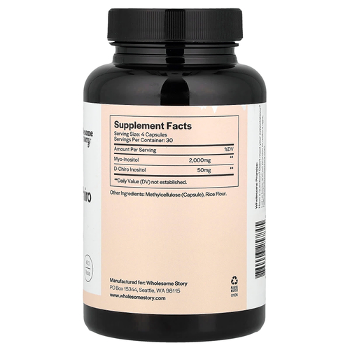 Wholesome Story, мио- и D-хироинозитол, 120 вегетарианских капсул