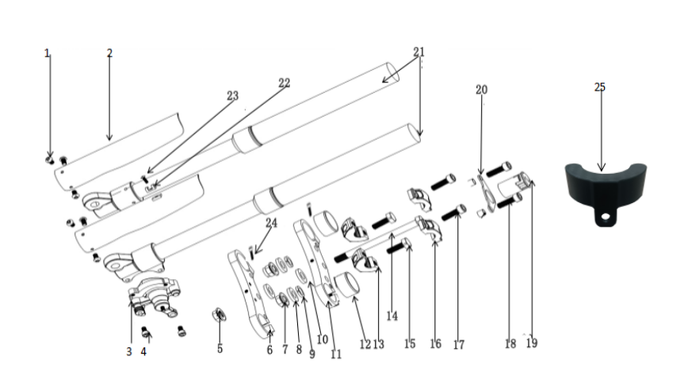 Запчасти C к питбайку Motax MINICROSS 50 PS_ES