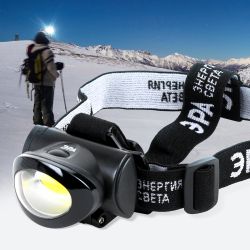 Фонарь налобный светодиодный ЭРА GB-601 на батарейках мощный яркий 3 режима черный