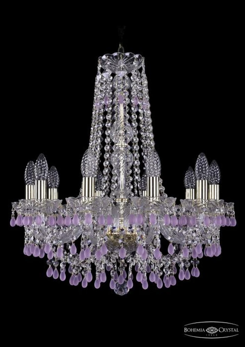 Подвесная люстра Bohemia Ivele 1410/10/195/h-60/G/V7010