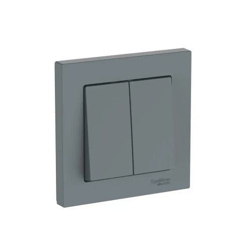 ATLASDESIGN 2-клавишный ВЫКЛЮЧАТЕЛЬ, сх.5, 10АХ, в сборе, быстрозажим. клем., ГРИФЕЛЬ