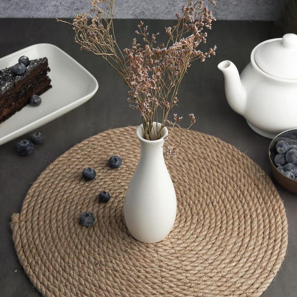 Ваза для цветов h14,3 см d 5,8 см белая фарфор Fine Plus Noble [1]