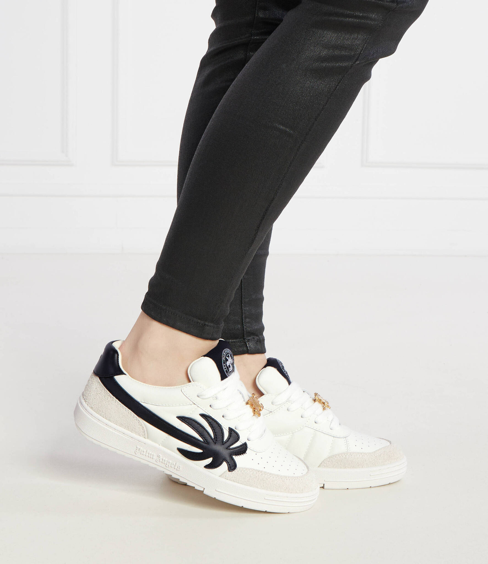 Кожаные кроссовки Palm Angels - белый(PWIA061R 24LEA001)