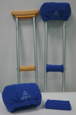 Комплект мягких накладок на костыли