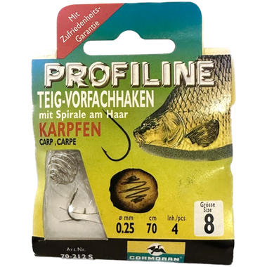 Крючок Cormoran с поводком Profiline 70-212S Поводок 70см + спираль -
