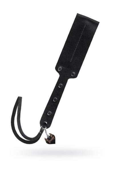 Паддл Pecado BDSM, мягкий, натуральная кожа и дерево, черный