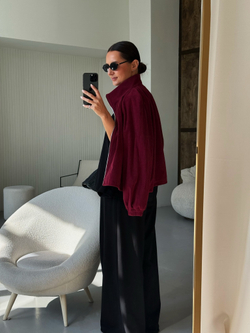 Бомбер «Вельвет» бордо