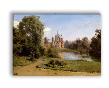 "Церковь на озере", Поленов В. Д., картина для интерьера (репродукция)