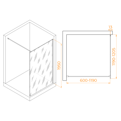 Душевая перегородка RGW WA-010B (Прозрачное, 1200)