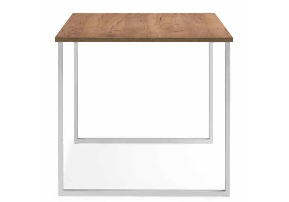 Стол деревянный Woodville Лиман 140 x 80 дуб крафт золотой, белый матовый, ножки белые