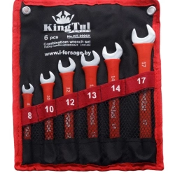 Набор ключей комбинированных 6пр. (8,10,12,13,14,17мм) на полотне KingTul kraft KT-3006k