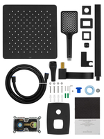 Душевая система встраиваемая WONZON & WOGHAND FLEX, Черный матовый (WW-88939072-MB)