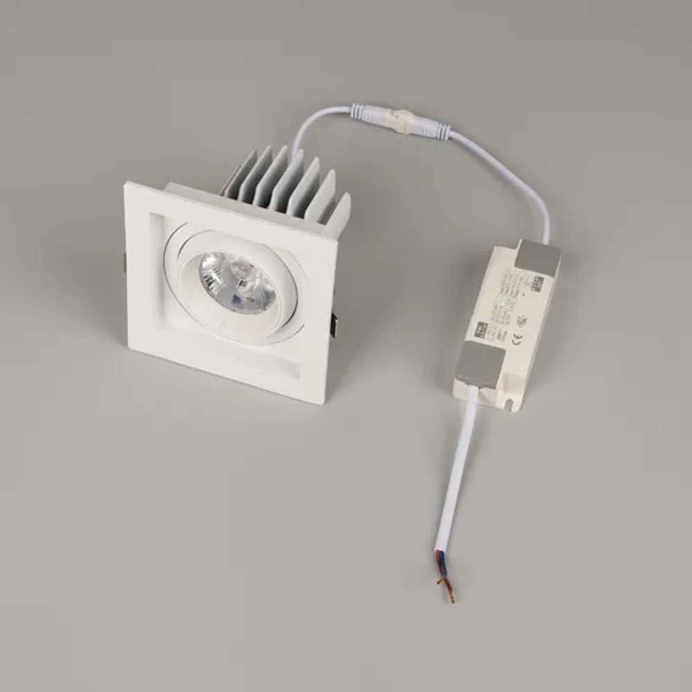 Светильник MS-VORTEX-BUILT-S117x117-20W Warm3000 (WH-WH, 20 deg, 230V) (Arlight, IP20 Металл, 5 лет) 057916