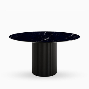 Обеденный стол Elan диаметр 120 черный глянец