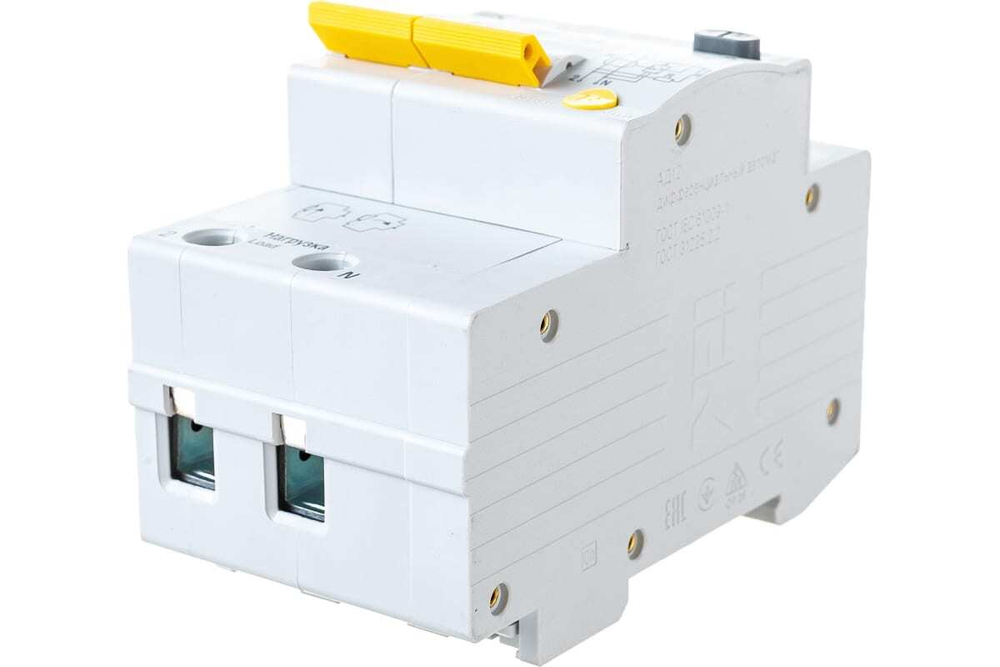 Дифференциальный автоматический выключатель АД12 2Р 40А 30мА IEK