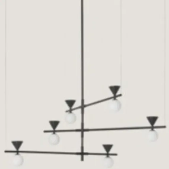 Подвесной светильник Oneta L черный металл / черный мрамор