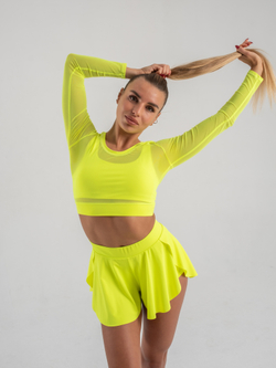 Shorts Double Fly, Yellow