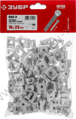 ЗУБР ПХС-У 16 x 23 мм, усиленная площадка под хомут-стяжку белая, нейлон, 100 шт (30920)