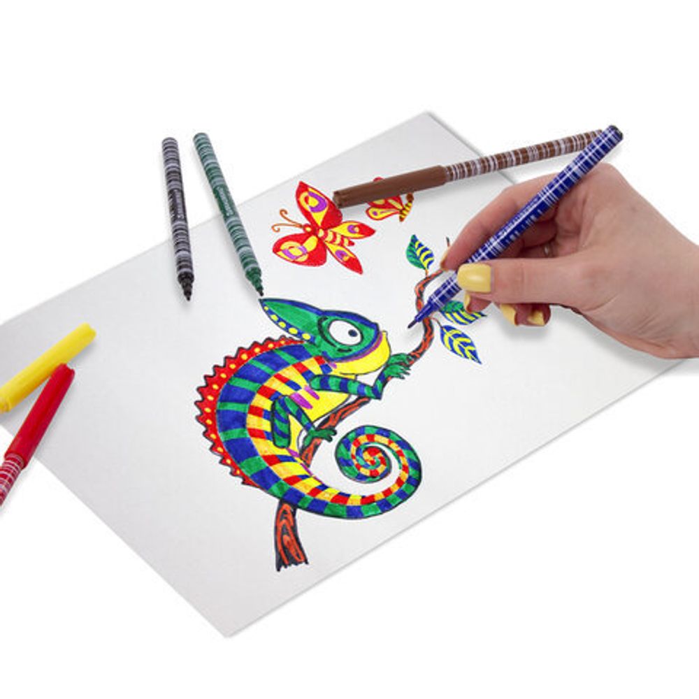 Фломастеры BRAUBERG "PREMIUM", 6 цветов, КОРПУС С ПЕЧАТЬЮ, вентилируемый колпачок, ПВХ-упаковка с европодвесом, 151941