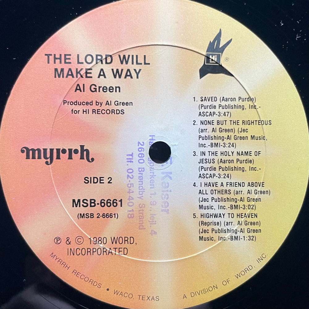 Al Green ‎– The Lord Will Make A Way (США 1980г.)