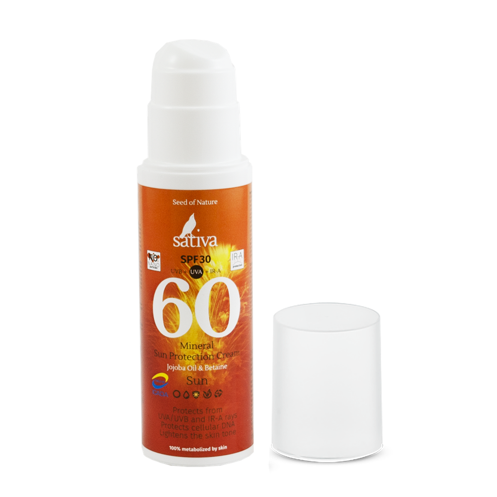 Крем для тела Sativa №60 солнцезащитный SPF30 (150мл)