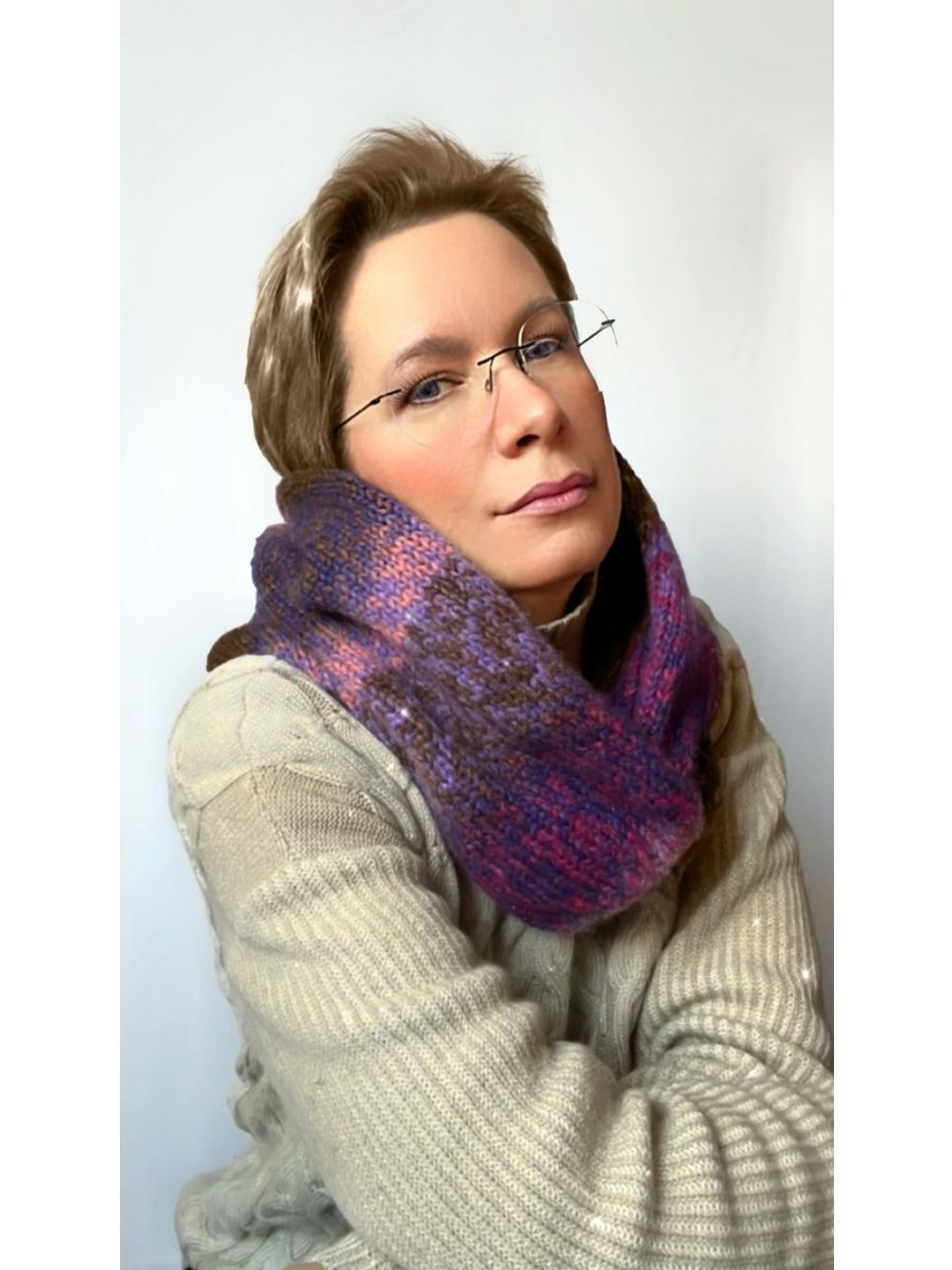 Пряжа для вязания DAMA теплая пушистая аркобалено