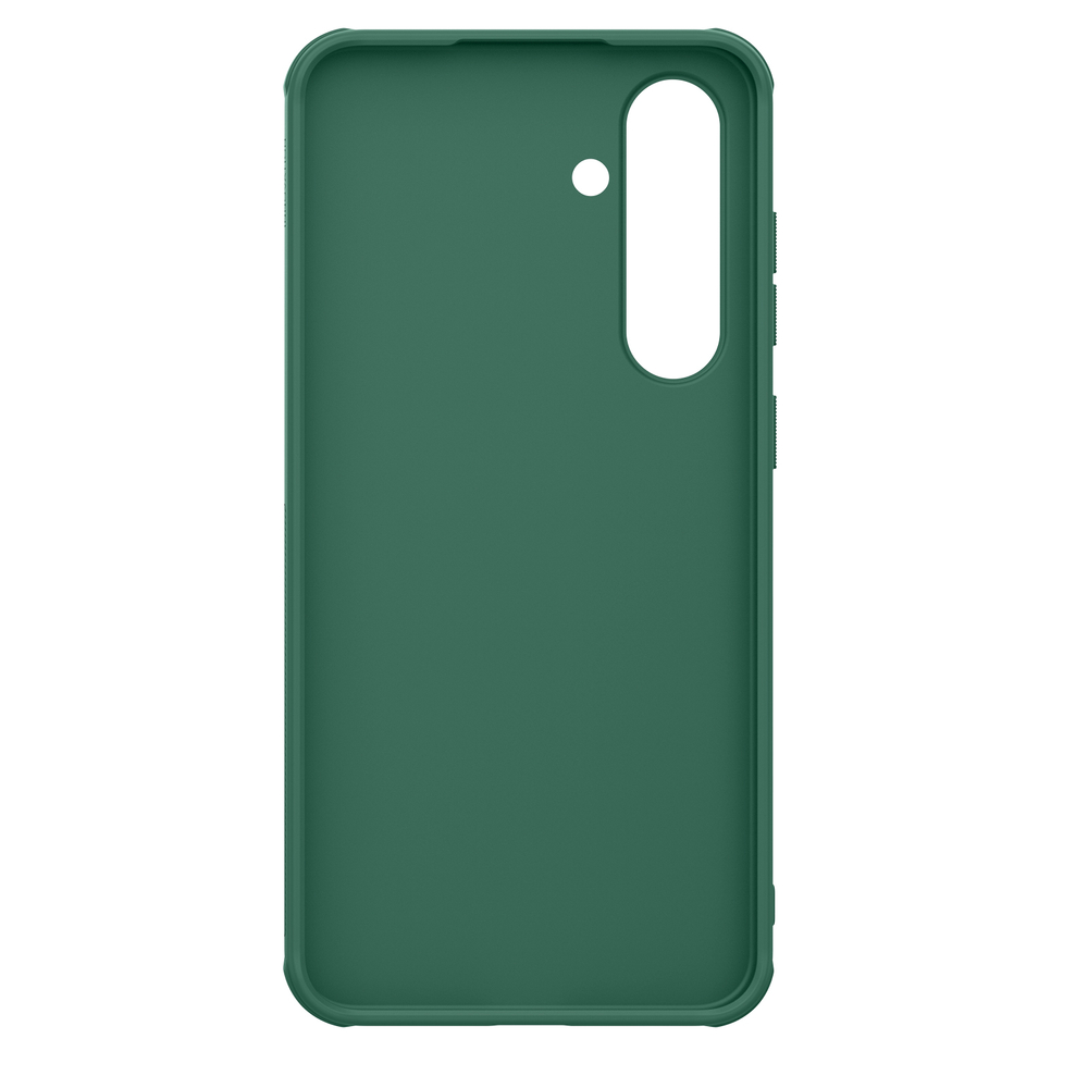 Усиленный двухкомпонентный чехол зеленого цвета (Dark Green) от Nillkin для Samsung Galaxy S24 FE, серия Super Frosted Shield Pro