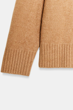 ZARA КАРДИГАН ОВЕРСАЙЗ ИЗ 95% ШЕРСТИ, ТЕМНЫЙ БЕЖЕВО-КОРИЧНЕВЫЙ