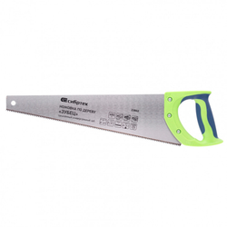 Ножовка по дереву "Зубец", 400 мм, 7-8 TPI, каленый зуб 2D, двухкомпонентная рукоятка Сибртех