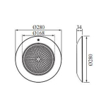 Прожектор светодиодный AquaViva HJ-WM-SS280FGV, 252led 18W NW (AISI-316)
