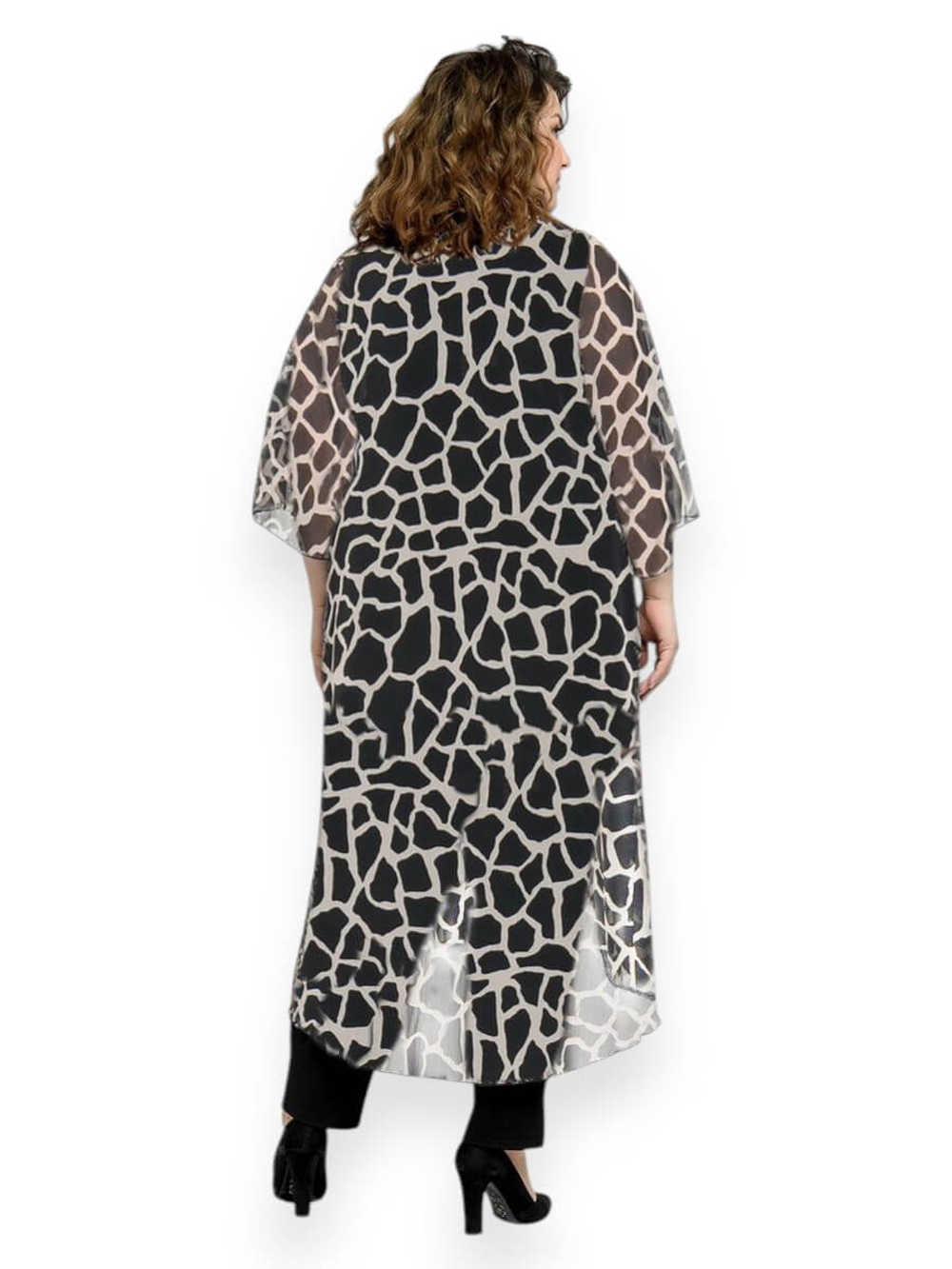 Удлиненная туника из шифона Сафари