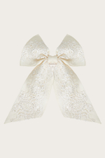 Заколка-бант на гребне с вышивкой