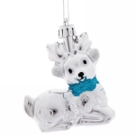 Ёлочные игрушки «Олененок» 6,5см микс цветов (набор 2 шт)