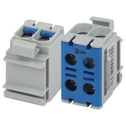 Клемма силовая вводная КСВ ЭРА NO-224-138 двойная KE66.2 6-50 мм2 синяя N | Клеммы силовые вводные КСВ, КВМ