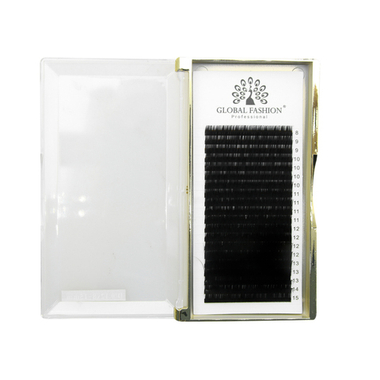 Набор ленточных ресниц Global Fashion микс D 0.07 (белые)